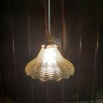 Sierlijk glas holophane hanglamp, Ophalen of Verzenden