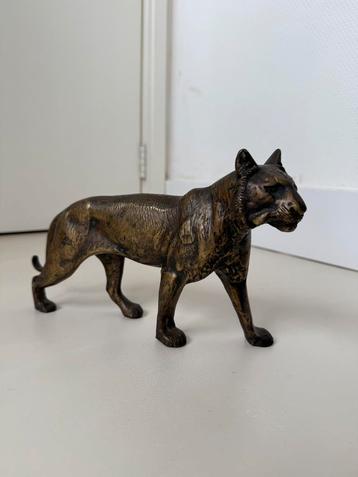 Antiek Tijger beeld messing beschikbaar voor biedingen