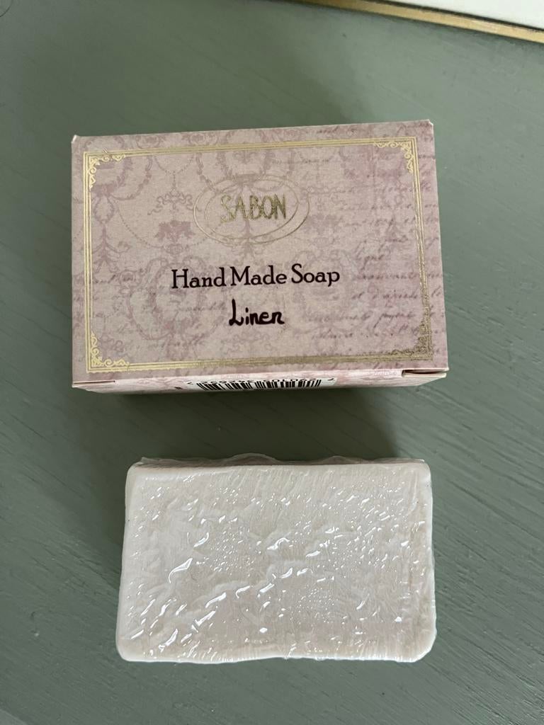 Handgemaakte Sabon zeep - Linnen geur, nieuw!, Ophalen of Verzenden, Nieuw, Bad & Douche