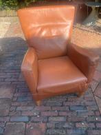 Cognac Leren Fauteuils - Set van 2, Huis en Inrichting, Fauteuils, Ophalen, Gebruikt, Leer, 75 tot 100 cm
