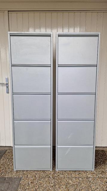 Schoenenkasten metaal 5 vakken