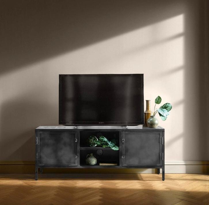 Carpino Tv Meubel industrieel metaal, Huis en Inrichting, Kasten | Televisiemeubels, Gebruikt, Minder dan 100 cm, 25 tot 50 cm