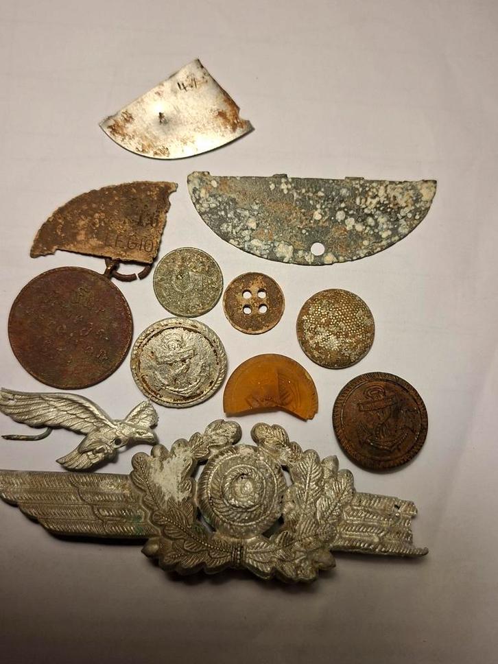 Lotje bodemvondsten Duits WO2, Verzamelen, Militaria | Tweede Wereldoorlog, Ophalen of Verzenden