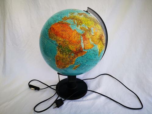 vintage scan globe aardglobe wereldbol met verlichting 1991, Huis en Inrichting, Woonaccessoires | Wereldbollen, Verlicht, Ophalen of Verzenden