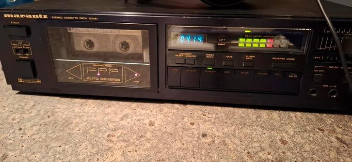 Marantz SD451 autoreverse cassettedeck., Audio, Tv en Foto, Cassettedecks, Enkel, Marantz, Auto-reverse, Tiptoetsen, Tape counter
