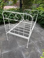 Klassiek metalen brocante junior / peuter bed, Ophalen, Zo goed als nieuw, 140 tot 160 cm, 70 tot 85 cm