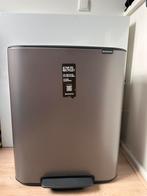 Brabantia Bo Pedal Bin – Platinum – 2x30L, 50 tot 75 cm, 40 liter of meer, Ophalen of Verzenden, Zo goed als nieuw