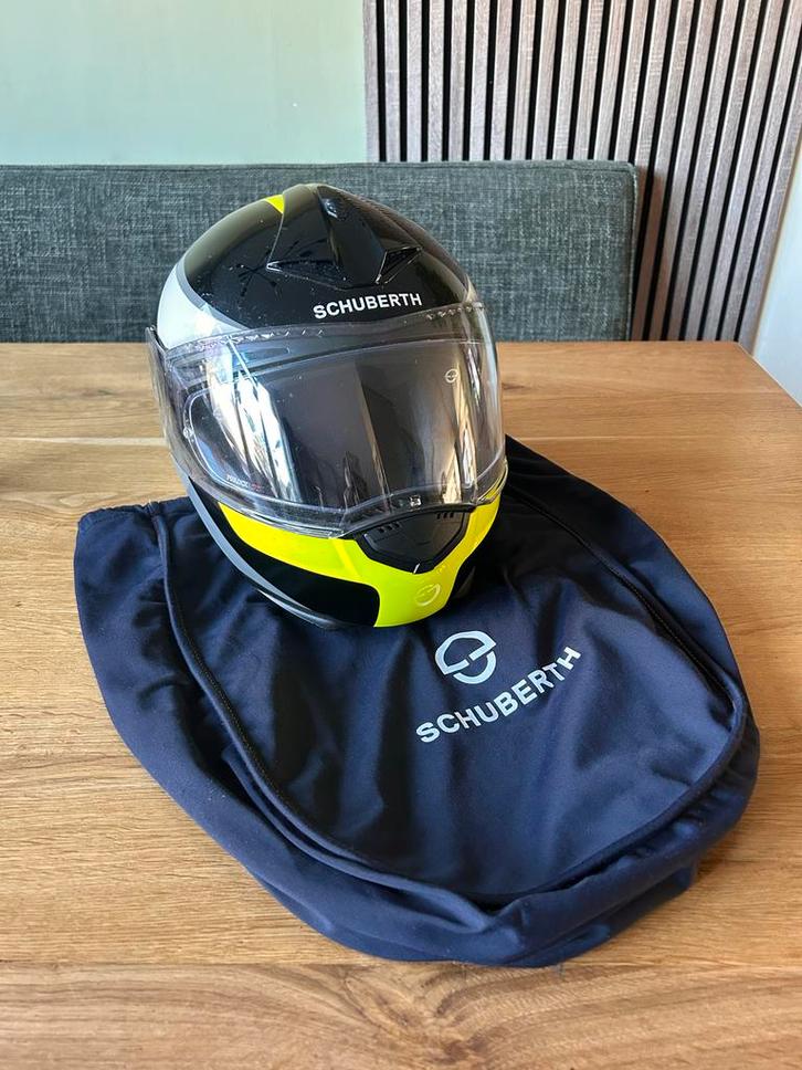 Schuberth C3 Pro Systeemhelm - mt 58 - Zeer Nette Staat!, Motoren, Kleding | Motorhelmen, Dames, Heren, Systeemhelm, M, Overige merken