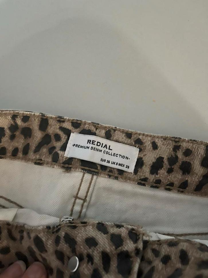 Leuke mini rok met luipaardprint - Maat S, Kleding | Dames, Rokken, Zo goed als nieuw, Maat 36 (S), Bruin, Boven de knie, Ophalen of Verzenden