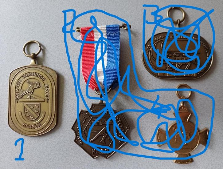 Medaille schaatsen Trainingsgroep Bergen 15-9-1974 4 en 8 km, Postzegels en Munten, Penningen en Medailles, Overige materialen