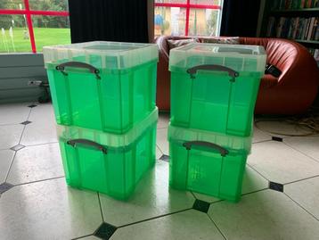 8 x Really Useful Box opbergdoos 35 liter XL groen  beschikbaar voor biedingen