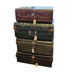 Vintage Koffers Van Metaal en IJzer, Gebruikt, 50 tot 100 cm, Ophalen of Verzenden, Metaal