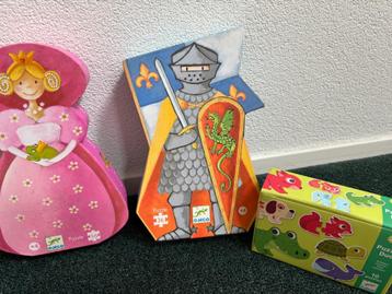 3 heel leuke puzzels van het merk Djeco in mooie staande doo beschikbaar voor biedingen