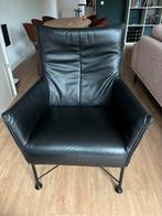 Montis Charly zwart, Huis en Inrichting, Fauteuils, Ophalen, Gebruikt, Minder dan 75 cm, Leer