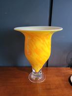 Grote gele oranje glazen vaas, Ophalen, Oranje, Minder dan 50 cm, Glas