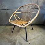 OPRUIMING  Rotan Rohé Noordwolde fauteuiltje jaren 50 60, Huis en Inrichting, Fauteuils, Ophalen, Minder dan 50 cm, Gebruikt, Rattan