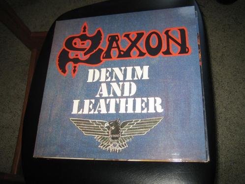 lp metal saxon denim and leather hard rock clasic heavy, Cd's en Dvd's, Vinyl | Hardrock en Metal, Gebruikt, Ophalen