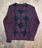 Old money style trui – Tommy Hilfiger – argyle – S – ongedra, Paars, Tommy Hilfiger, Nieuw, Ophalen of Verzenden