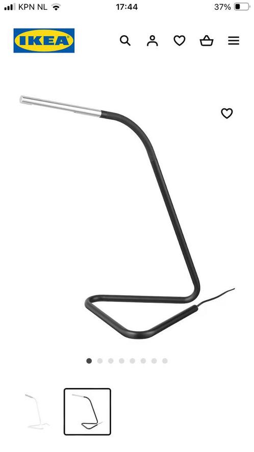 IKEA bureau lamp led zwart, Huis en Inrichting, Lampen | Tafellampen, Zo goed als nieuw, Minder dan 50 cm, Metaal, Ophalen of Verzenden