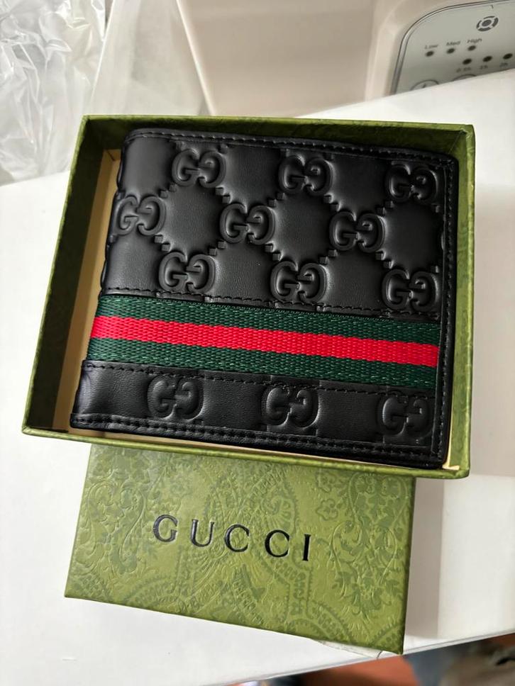 Diverse Heren Portemonnees - Gucci Stijl, Sieraden, Tassen en Uiterlijk, Portemonnees, Zo goed als nieuw, Overige merken, Zwart