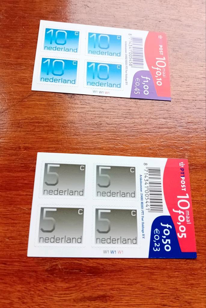 10 postzegels 10 cent gulden, 10 postzegels 5 cent gulden,nw, Postzegels en Munten, Postzegels | Nederland, Postfris, Ophalen of Verzenden