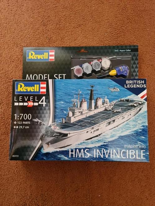 REVELL 1:700 HMS Invincible,Britse Vliegdekschip, Hobby en Vrije tijd, Modelbouw | Boten en Schepen, Nieuw, 1:200 of kleiner, Revell