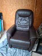 Leren elektrisch fauteuil, Huis en Inrichting, Fauteuils, Ophalen, Zo goed als nieuw, 75 tot 100 cm, Leer