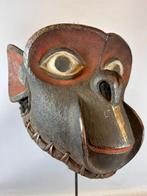 250943 Oud Afrikaans Bulu Ngil / Fang masker uit Gabon., Antiek en Kunst, Ophalen of Verzenden