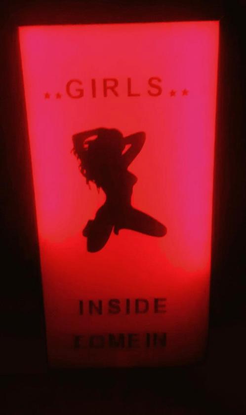 Orginele reclame lichtbord uit het Red light district., Verzamelen, Merken en Reclamevoorwerpen, Nieuw, Reclamebord, Ophalen of Verzenden