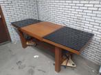 Grote Avondmaalstafel uit kerkinterieur met natuursteen, Ophalen, Gebruikt, Vijf personen of meer, Rechthoekig