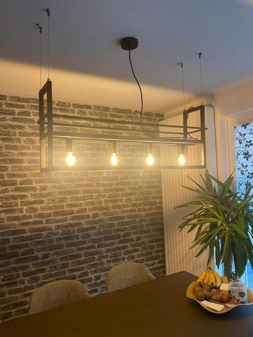 Hanglamp zwart met rek 4-lichts - Cage Rack beschikbaar voor biedingen