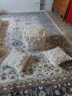 Wollen poef met kussens, Huis en Inrichting, Ophalen of Verzenden, Nieuw, Rond, Stof