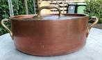 Vintage inocuivre SARTEL koperen ovale pan 23,5 cm (K38), Huis en Inrichting, Keuken | Potten en Pannen, Kookpan of Snelkookpan
