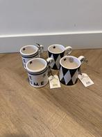 Nieuw 4x zwart wit Blond Amsterdam koffie beker minimok 200, Huis en Inrichting, Overige typen, Nieuw, Ophalen of Verzenden, Overige stijlen