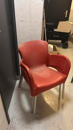 stoel balkon gratis plastic stoel, Huis en Inrichting, Stoelen, Ophalen, Gebruikt, Rood, Twee