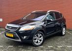 Ford Kuga 2.0 TDCI 100KW Titanium Leer/Navigatie, Auto's, Ford, 136 pk, Gebruikt, Zwart, 2000 kg