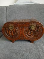 Chinese houten kist chinees kistje houtsnijwerk, Antiek en Kunst, Kunst | Beelden en Houtsnijwerken, Ophalen of Verzenden