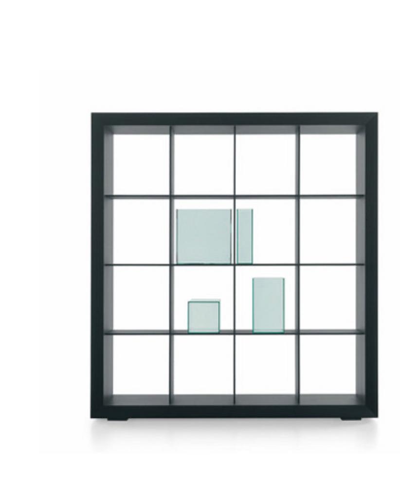 CAPPELLINI boekenkast roomdivider design HOOGGLANS BLAUW, Gebruikt, 200 cm of meer, Ophalen of Verzenden, 25 tot 50 cm