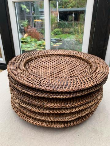 Set van 6 Birma rieten onderzetters beschikbaar voor biedingen