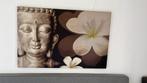 Grote budha met bloem op canvas + andere wanddecoraties, Ophalen of Verzenden