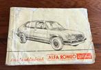 Instructieboekje Alfa Romeo Alfasud, Auto diversen, Ophalen of Verzenden