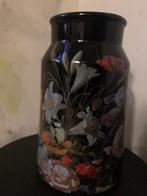 Heinen Delfts Blauw vaas, Blauw, Aardewerk of Porselein, Ophalen of Verzenden, Zo goed als nieuw