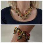 Set van ketting met armband, Overige kleuren, Ophalen of Verzenden, Zo goed als nieuw, Overige materialen