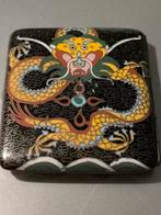 Antiek Chinees cloisonne sigaretten doos met draak, Ophalen of Verzenden, Zo goed als nieuw