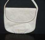 Leren Creation Gabrielle schoudertas + gouden rand avondtas, Verzenden, Gebruikt, Wit