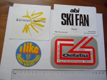 sticker oud SKI FAN Oetztal wintersport tirol oostenrijk 4x beschikbaar voor biedingen
