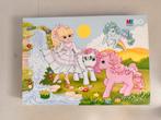 Vintage jaren 80 my little pony puzzel 60 stukjes mb, Ophalen of Verzenden, Meer dan 50 stukjes, Gebruikt