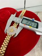 Prachtige 14 karaats gouden rolex design armband, Sieraden, Tassen en Uiterlijk, Armbanden, Ophalen of Verzenden, Nieuw, Goud