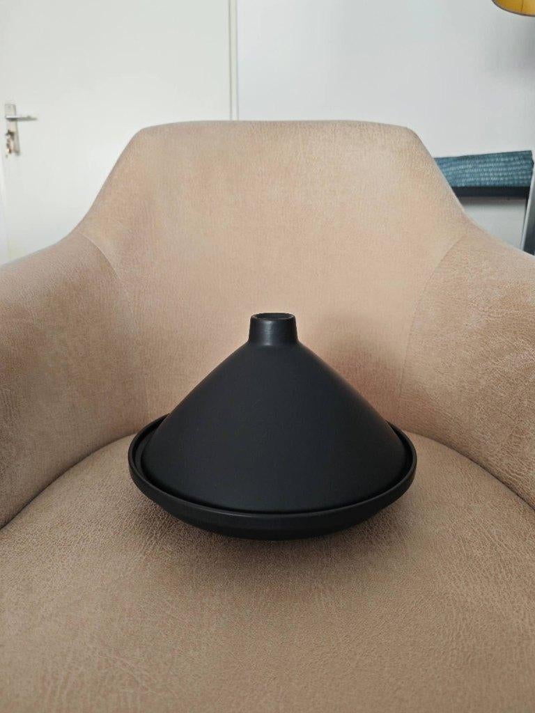 Tajine - Ø24X14.5 - aardewerk - zwart, Ophalen of Verzenden, Nieuw, Overige materialen
