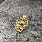 18 karaat gouden hanger panter kop model, Ophalen of Verzenden, Zo goed als nieuw, Goud, Overige merken